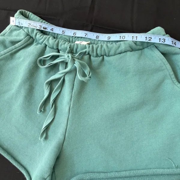 Böhme Lounge Shorts Comfy Drawstring Waist Casual Green Shorts‎ Size S - Image 5