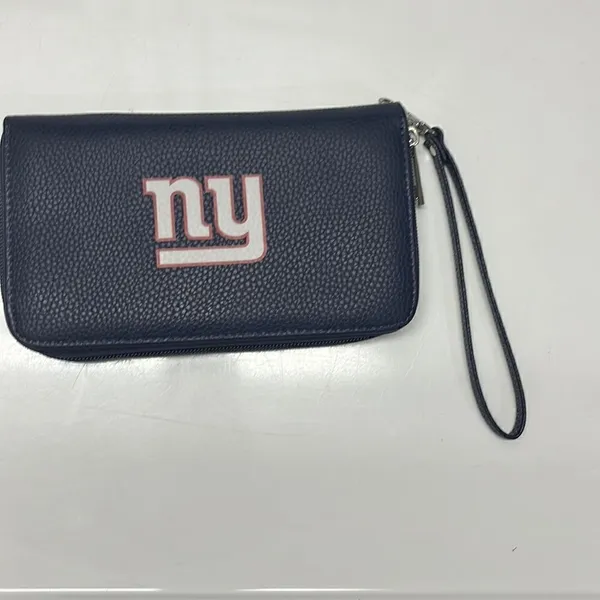 NFL Officially Licensed Zip Organizer Blue Wallet New York Giants Wristlet - Image 6