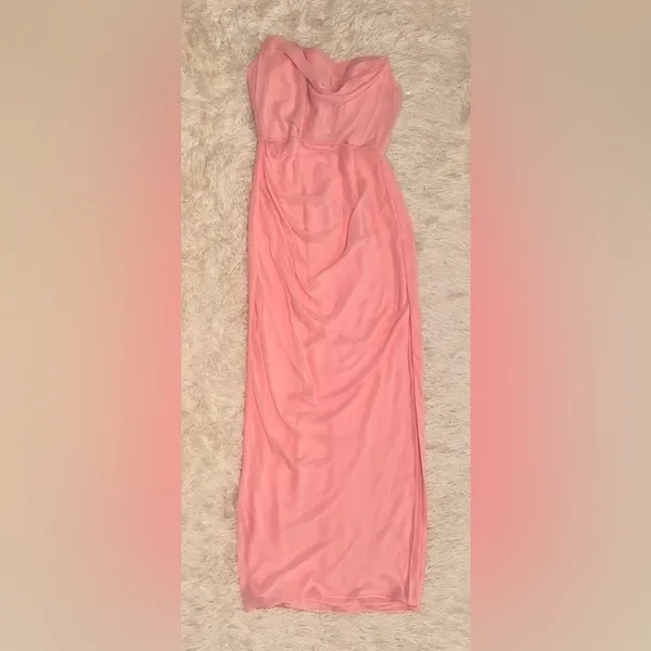 NWOT HOUSE OF CB Adrienne Strapless Maxi Gown Dress in Pink Size XL a-c cup - Image 5
