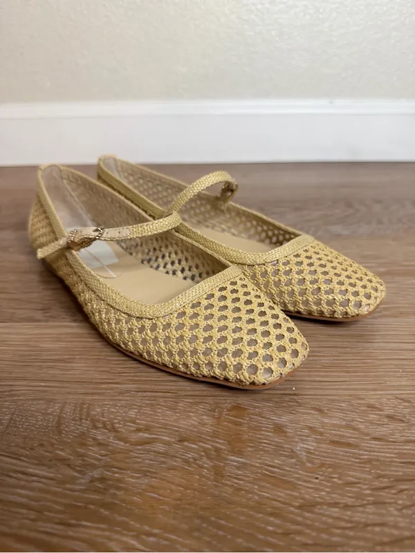 NWT Dolce Vita Reyes Natural Woven Raffia Mary Jane Ballet Flas, Size 5.5 - Image 5