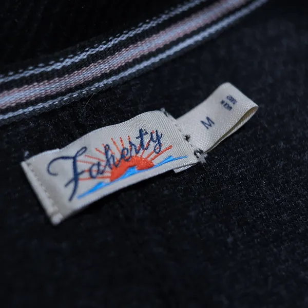 Faherty Legend Lounge Half Zip Sweatshirt Dark Gray Women's Medium Textured - Image 5