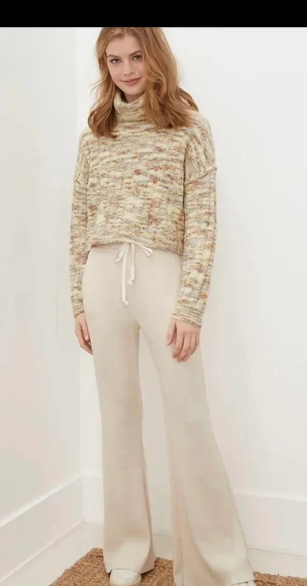 Aerie Waffle High Waisted Flare Pant - Image 3
