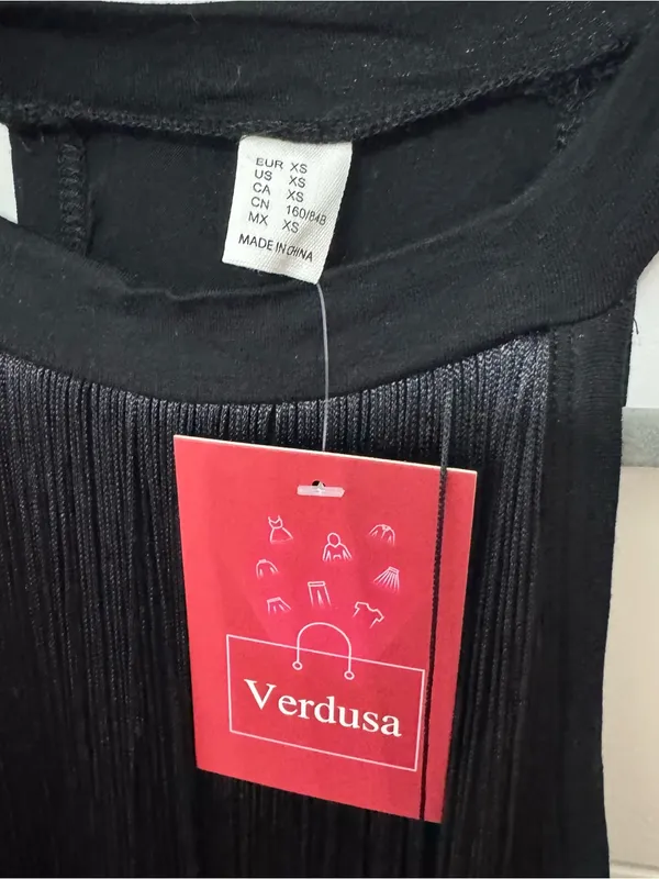 the Verdusa Women's Western Fringe Trim Sleeveless Bodycon Halter Bodysuit Top. - Image 3