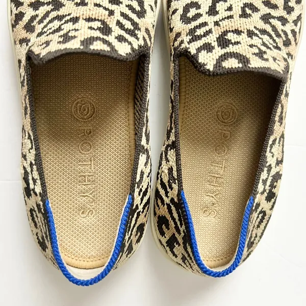 Rothy's The Sneaker Camo Cat Leopard Print Slip On Shoes Size 7 - Image 5