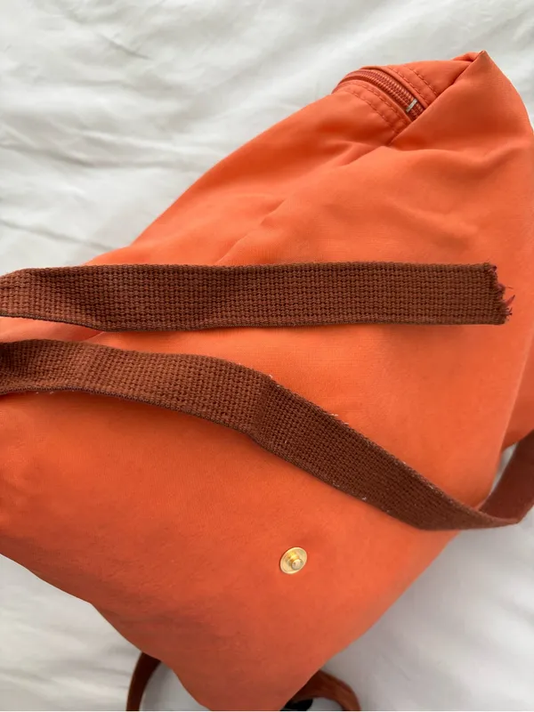 Longchamp Le Pliage Sac a Dos Backpack Nylon Orange - Image 4