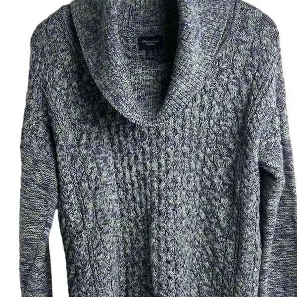 American Eagle Women's Cowl Neck Chunky Knit‎ Sweater Size L Multicolor - Image 10
