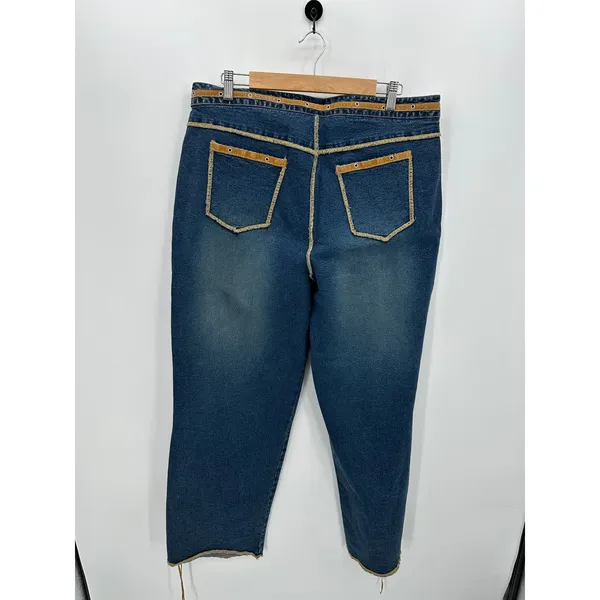The Blues‎ Y2K Denim Western Jeans Women Sz 20 Country Festival Coachelle Boho - Image 2