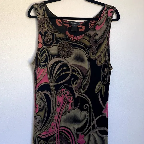 Vintage Y2K‎ Made in Heaven Mesh Floral Maxi Dress - Image 3