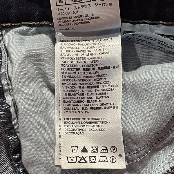 Levis Womens Jeans Cropped Zip Fly Blue Size 29 DZ - Image 3