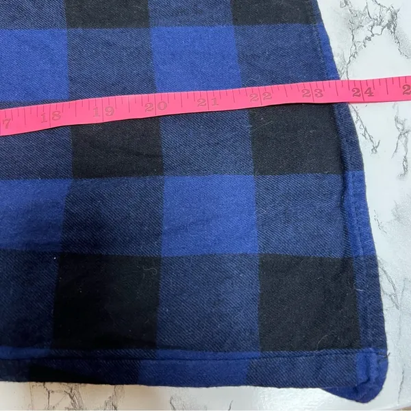 Hatch the pullover top‎ blue buffalo plaid Sz S maternity - Image 4