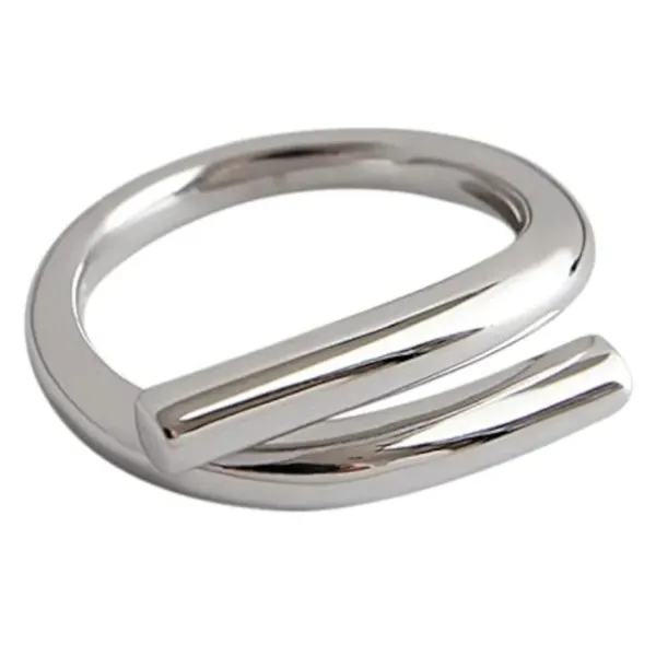 Unisex Solid Wrap 925 Sterling Silver‎ Band Ring, Adjustable - Image 4