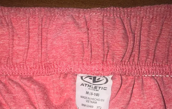Women's Athletic Works Pinkish Red Shorts, Size Med - Image 3