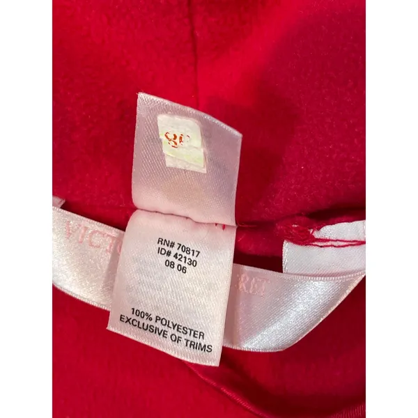 Victoria’s Secret Angels Red Satin Fleece Lined Robe Size XS/S Cozy Basic - Image 9