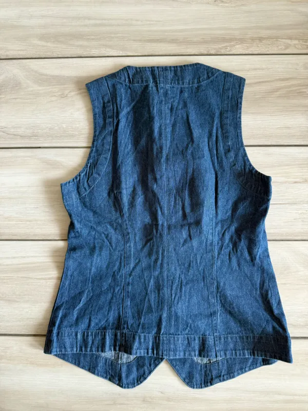 Market & Spruce Yaz Denim Vest Blue Size 0 NWT STITCH FIX - Image 5