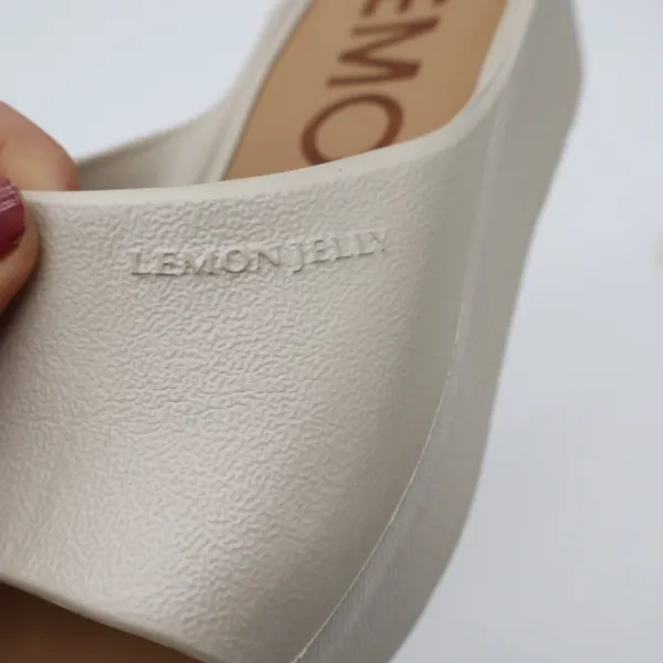 Lemon Jelly Sandals Womens 38 Sunny Platform Slide Beige Vegan Excellent - Image 5