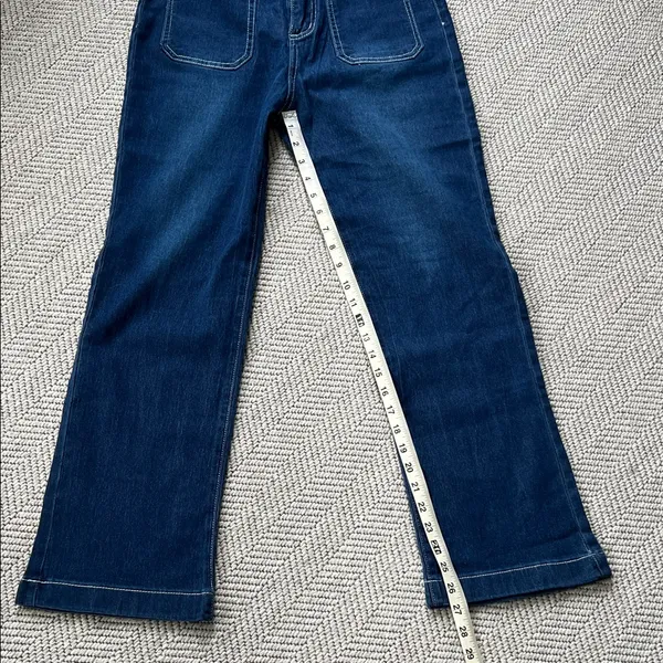 Classic Women's Dark Blue High Rise Straight-Leg Jeans - Image 5