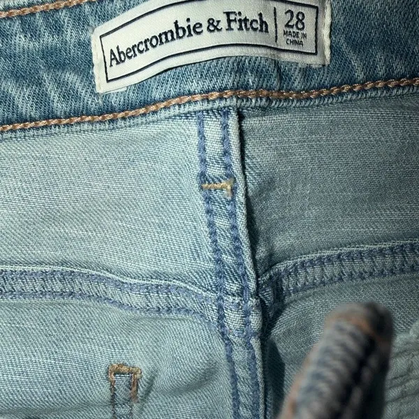 Abercrombie & Fitch Blue Denim Mini Skirt(Size 28) - Image 6