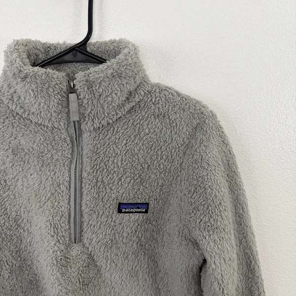 Patagonia Los Gatos Jacket Womens Small Gray Quarter Zip Fleece Pullover 25235 - Image 2