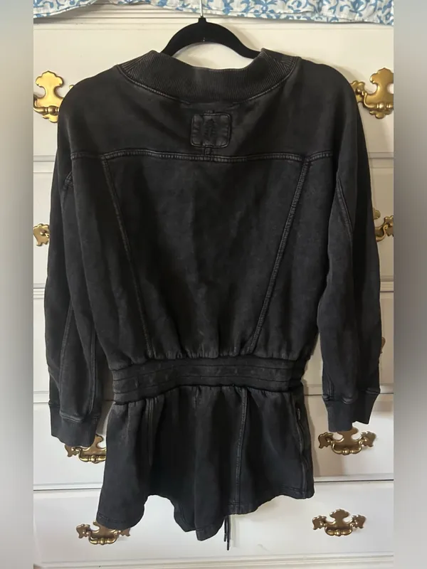 Free People Intercept Romper Black - Image 7