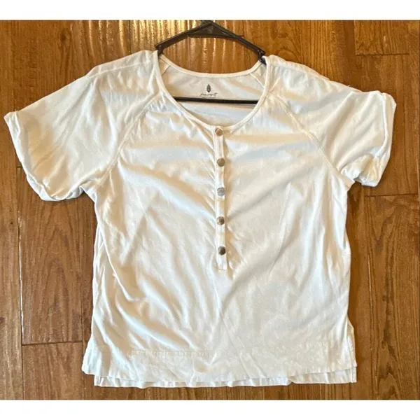 Free People movement what’s up white Henley size xs - Image 11