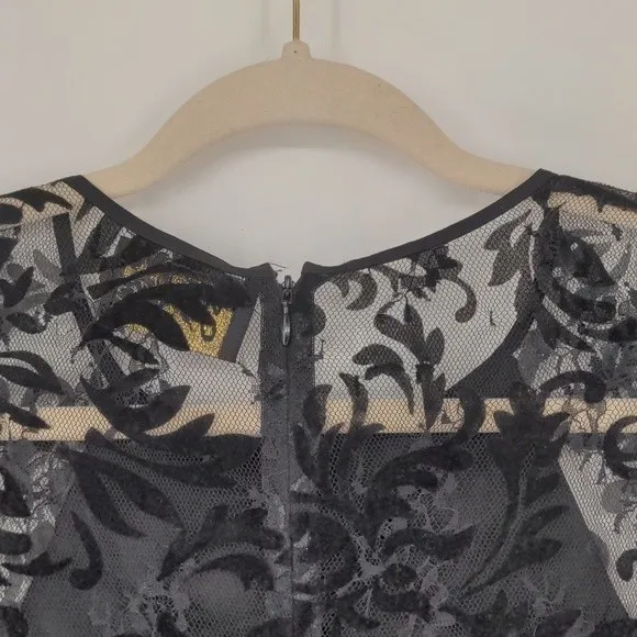 Yumi Kim Romper Women’s Small Black Silk Floral Lace Long Sleeve Open Back - Image 14