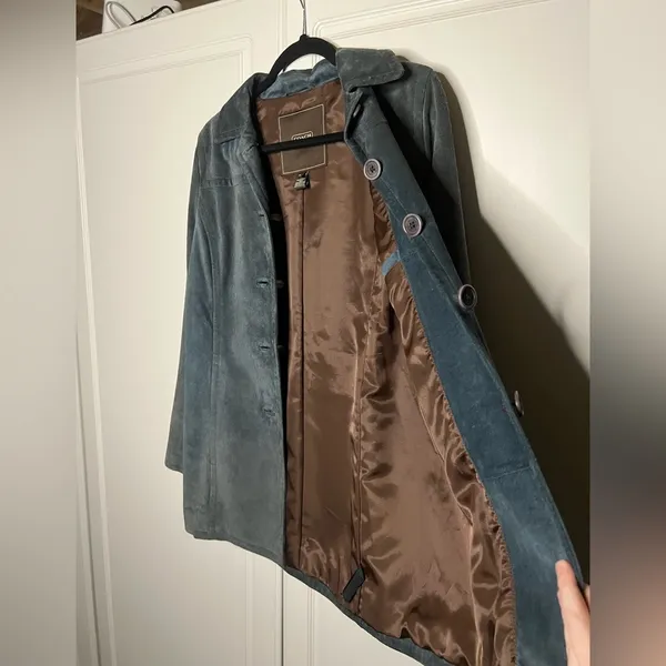 Vintage Coach 100% Suede Leather Jacket – Y2K Era - Image 12