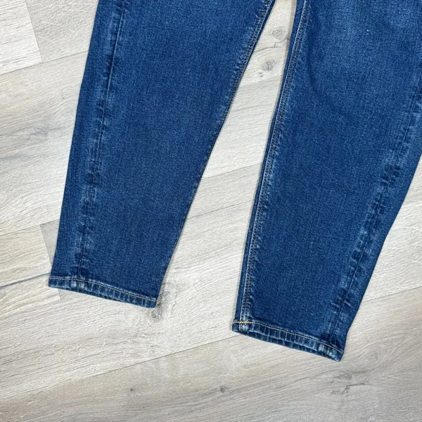 American Eagle Mom Jeans Women 2 Short Blue Tapered Leg High Rise Stretch Y2K‎ - Image 7
