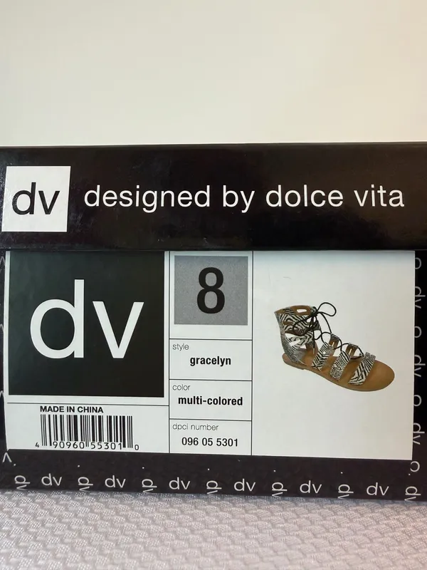 DV by Dolce Vita Zebra Print Lace-Up Gladiator Sandals - Image 5