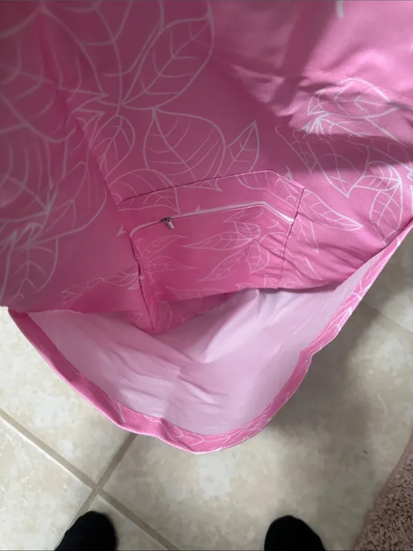 Source Unknown Pink with white Leaf-Print Yoga Mat Bag NWT - Image 3