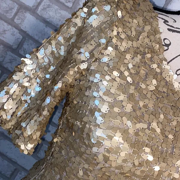 Gold Sequin Dress - Image 4
