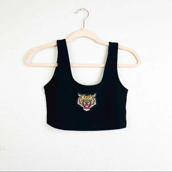 ADIKA Black Cattitude Crop Top Size Small‎ - Image 3