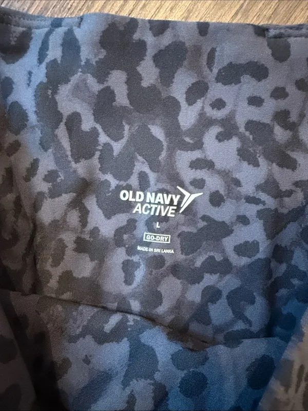 Old Navy Active Black & Gray Animal Print High-Waist Leggings - Large - C66-009 - Image 2