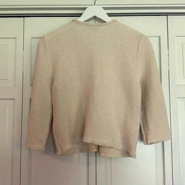 Maria Bellentani ladylike gold button cardigan sweater small - Image 5