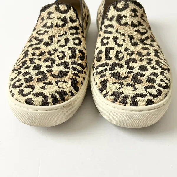 Rothy's The Sneaker Camo Cat Leopard Print Slip On Shoes Size 7 - Image 3