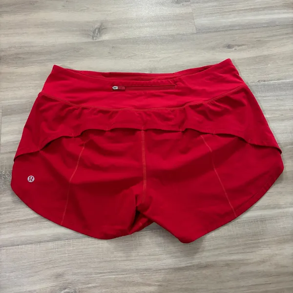 Lululemon Speed Up Short Long 4" Dark Red Women Size 10 - Image 4