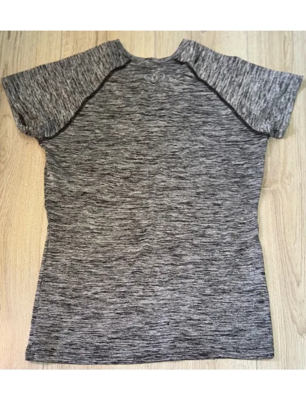 Under armour semi fitter heat gear grey black short sleeve shirt top - Image 2