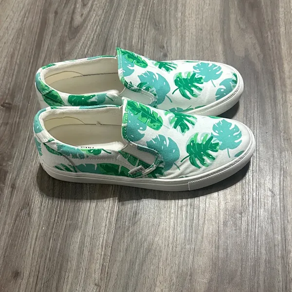 J. Crew White and Green Women's Sneakers - Image 5