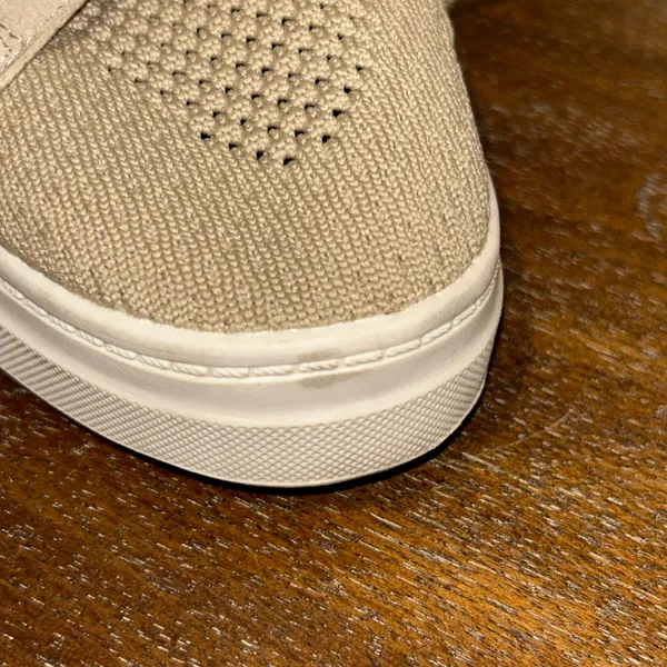 White Mountain Uncut Knit Shimmer Lace Up Platform Sneaker Shoes Size 9 - Image 10