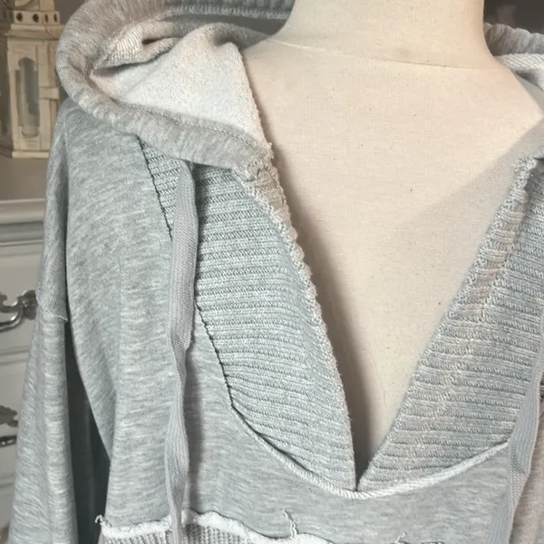 Oversized Comfy Hooded Sweatshirt Sweater Grsy - Image 6