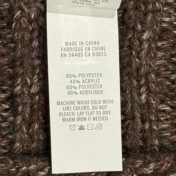 NWT Aerie Preppy Sweater Vest Oversized Chunky Brown L/XL Dark Academia Cozy - Image 5
