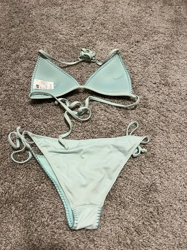 H&M Blue Tie Bikini Set - Image 2