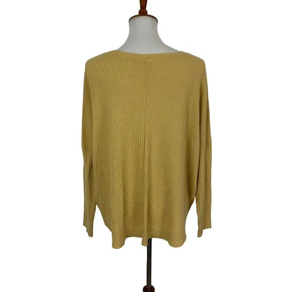 Lulus Basics Yellow Top Medium Long‎ Sleeve Cozy Essential - Image 3