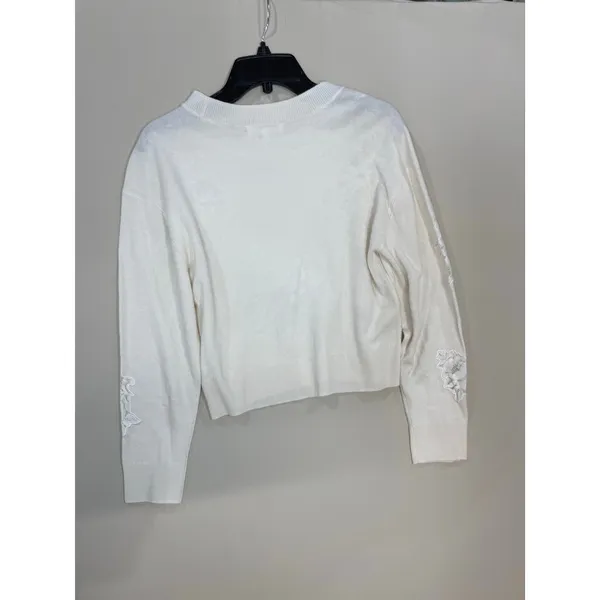 Loveshackfancy Lazuli Cashmere & Lace Sweater Small - Image 8