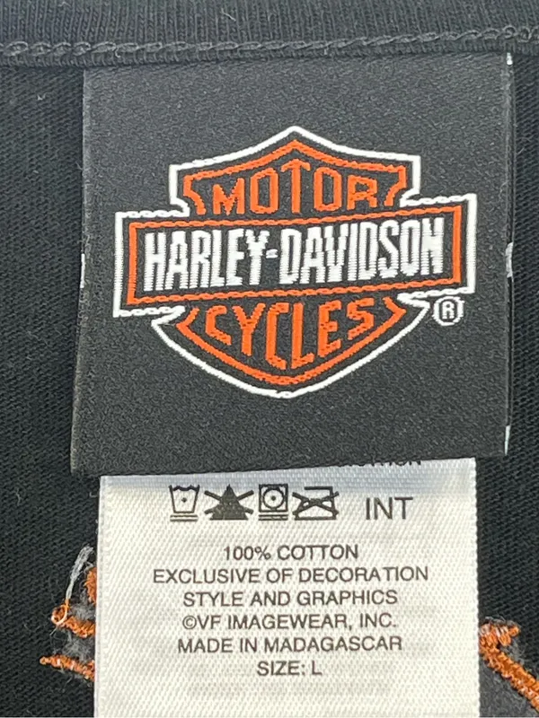 Harley Davidson Large Alefs Wichita KS Ruched Front Scoop Neck Women’s Shirt L - Image 7