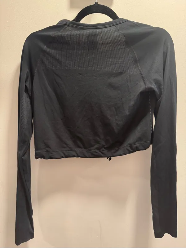 Gymshark Black Long-Sleeve Cropped Training Top - Image 6