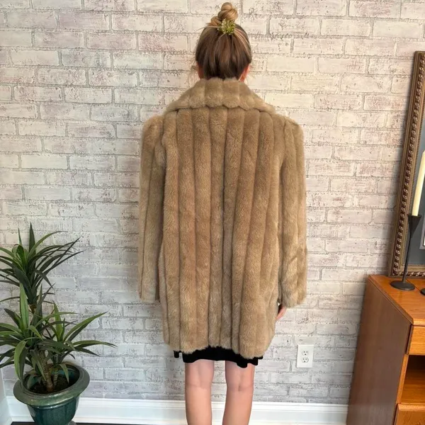 Vintage 80s Faux Jordache Fur Coat - Image 6