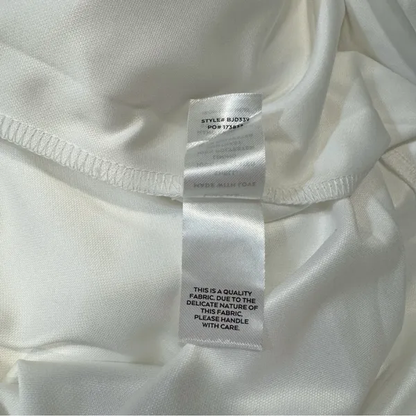 Lulus Iconic Adoration White Satin Peplum Sheer Bustier Maxi Dress Size M - Image 7