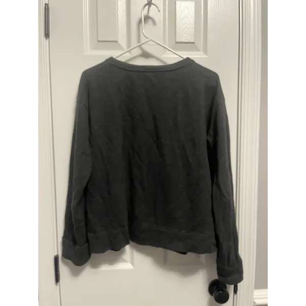 Lauren Ralph Lauren LRL Green Label Grey 100% Cotton Zip Pocket Sweatshirt. L - Image 3
