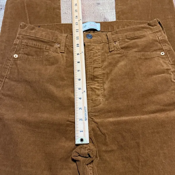 Gap Brown High Rise Vintage Slim Corduroy Pants Sz 31/12T Classic Preppy FLAW - Image 4