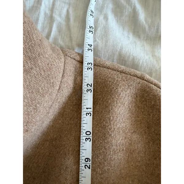 J.Crew Stadium Cloth Coat Women 6 Camel Tan Wool Blend Nello Gori - Image 9